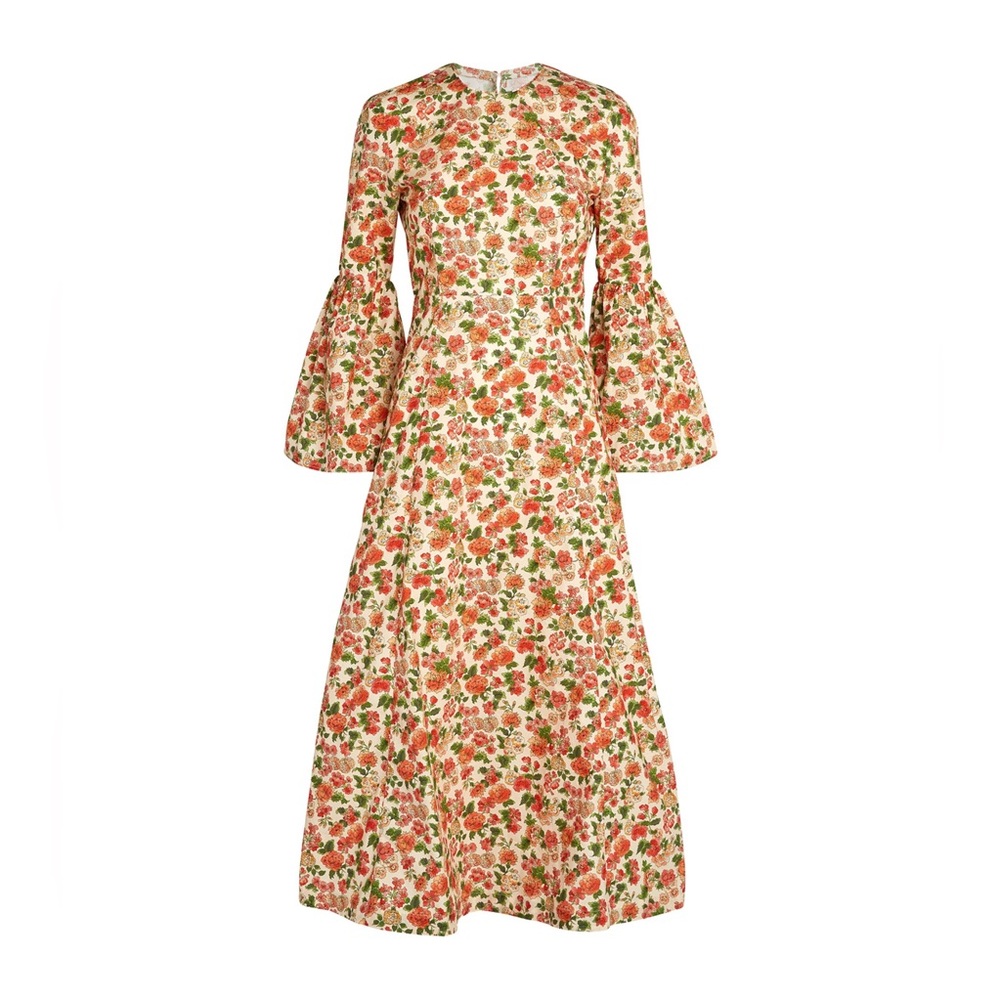 DÔEN Noisette floral long-sleeved midi dress Liberty print size medium